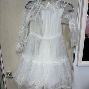 Elegant White Kids Formal Dress